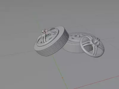 vehicle tires and rims  3D model
