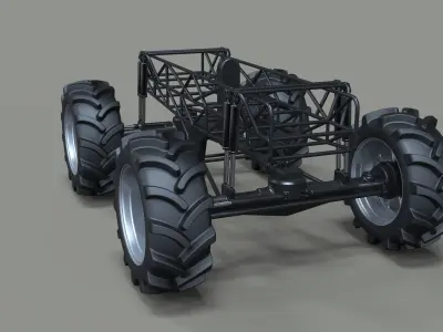Chassis for Mud truck 2 3D model