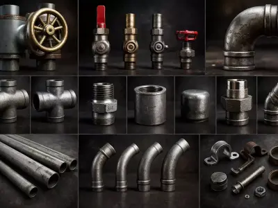 Industrial Pipe Kitbash Pack Low-poly 3D model