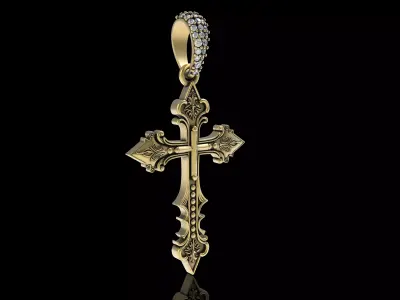 Cross Pendant 3D print model 11