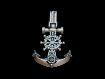 Anchor pendant 3D print model