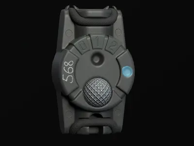 DARPA Blast Gauge Low-poly 3D model