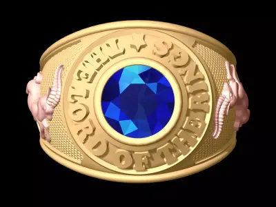Goat Rings - War Rings - Army ring - Mens ring - N646A 3D print model