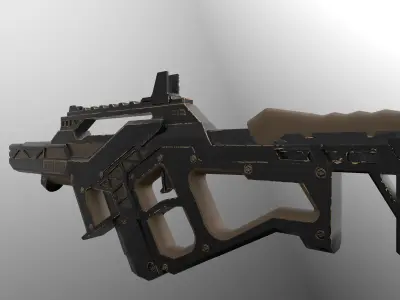 Plasma Gun Low-poly 3D model
