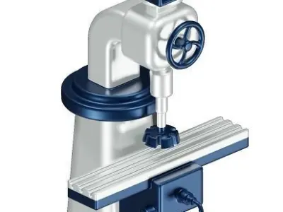 Educational Milling Machine Toy 3D model