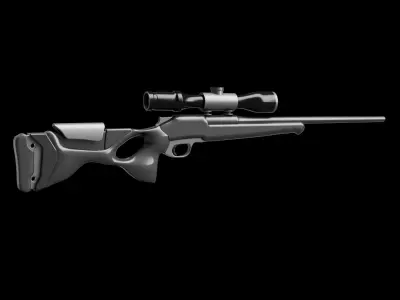 Blaser R8 gun Low-poly 3D model