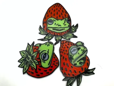 Berry Frog Magnets 3D model