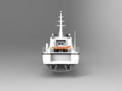 Coastguard 30 meter fast patrol craft 3D model