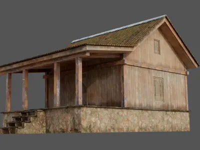Old Wooden House 3D model