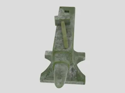 Old anvil and Hammer Free low-poly 3D model