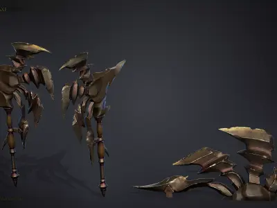 Mefistofel Axe - Game Ready PBR Low-poly 3D model