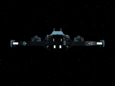 Meteorite The Cutting-Edge Space Fighter - Game Ready Low-poly 3D model