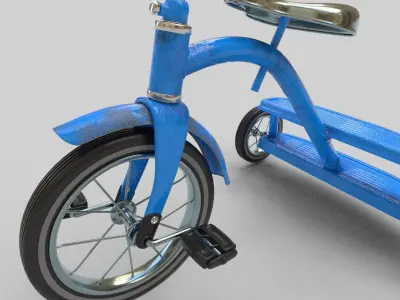 Tricycle Blue 3D model