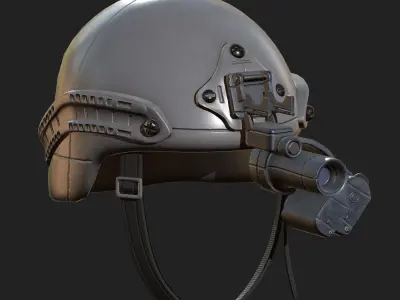 Helmet military combat soldier armor scifi Low-poly 3D models Low-poly 3D model