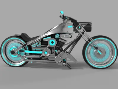 3D Chopper Low Poly Low-poly 3D model