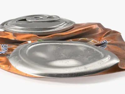 Crushed Soda Cans Used Collection 3D model