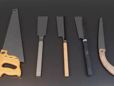 Saw Pack Free low-poly 3D model