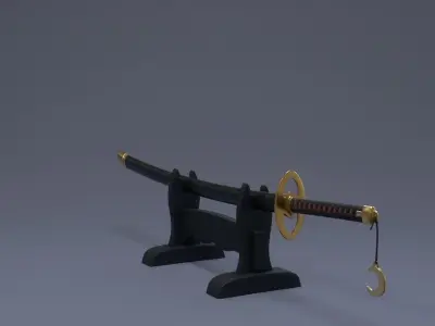 Simple Katana 3D model purchase