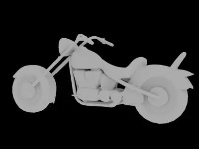 Cartoon Chopper Bike 3d Model Free Free 3D model