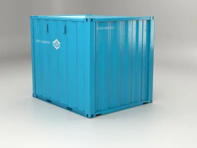  Intermodal Shipping Container 10-foot-long Blue 