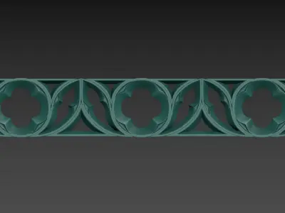 Gothic seamless ornament 05 3D print model