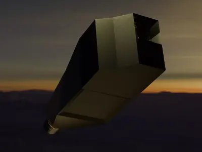 Sci Fi Low Poly Spaceship Engine  Futuristic Blast Engine 3D model