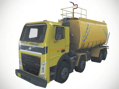 VOLVO FMX 460 8X4 MIST WATER SPRINKLER Fire Fighting in Mines 3D model