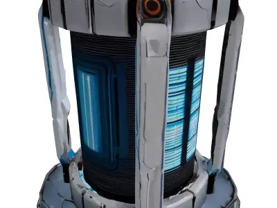 Damaged SciFi Power Cell 3D model