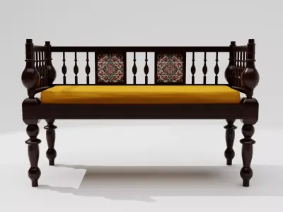 Antique Sofa Bench  3D model
