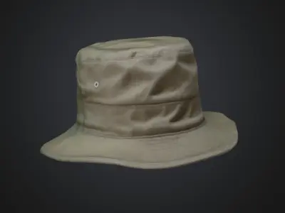 Fisherman bucket Hat 3D model