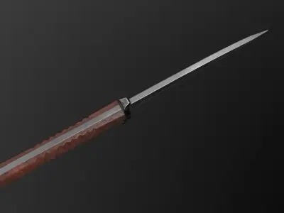 German WWI Trench Knife Low-poly 3D model