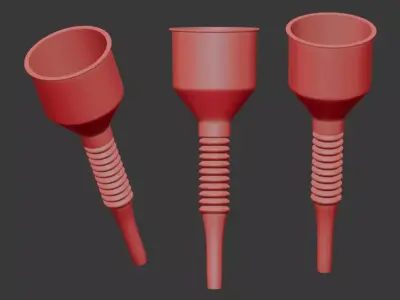 Long Flexible Funnel 3D model