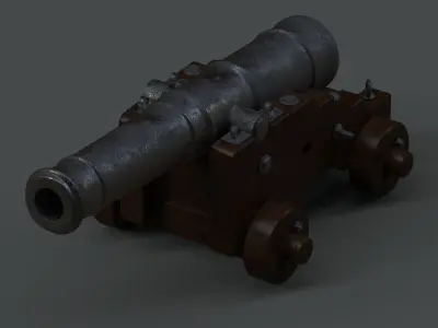 French Naval Cannon 3D print model