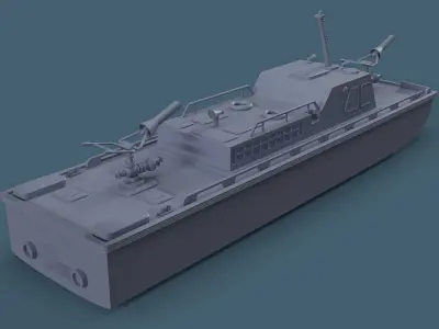 Fire boat for 3D Print 3D print model