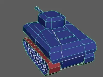 Low poly Tank Low-poly 3D model