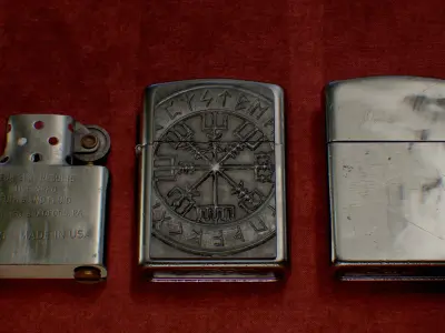 zippo  lighter  realistic  Low-poly 3D model