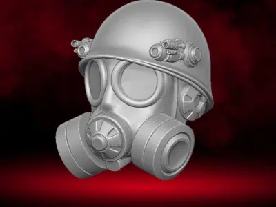 Deathrider Gasmask Head 3D printable files for Action Figures 3D print model