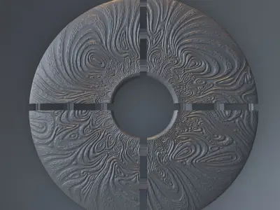 3D MODEL OF DECORATIVE WALL PANEL FOR CNC ROUTER OR 3D PRINTER 3D print model purchase