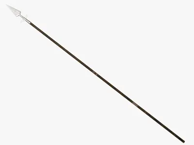 Medieval Spear Low-poly 3D model 3