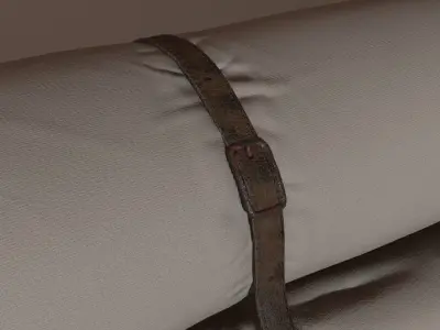 Bed roll for camping  3D model