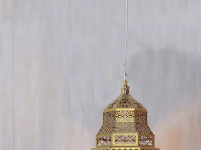 azure ceiling antique light 01 3D model