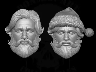 Santa Kurt 3D printable files for action figures 3D print model