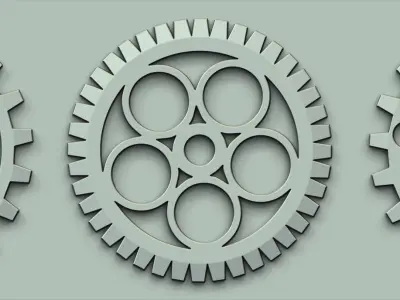 Gear VDM and IMM Brushes Pack  Low-poly 3D model