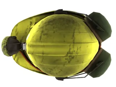 Lowpoly Mining Helmet Low-poly 3D model
