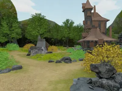 Abandoned Village Ruins 3D model