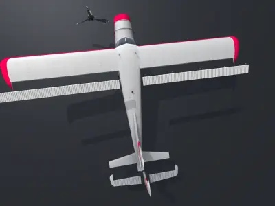 Lowpoly Aircraft 3D Modle  Low-poly 3D model
