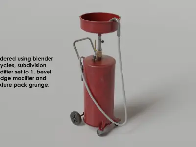 garage - waste oil collector Low-poly 3D model