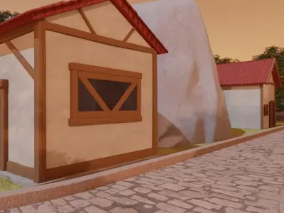 Village Layout Model 3D model