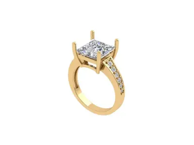 Princess Ring 3D print model 19