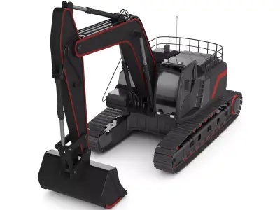 excavator 3D model from CGTrader - PBR